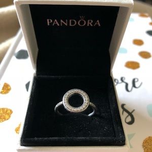 • PANDORA • ring, hearts of pandora halo ring